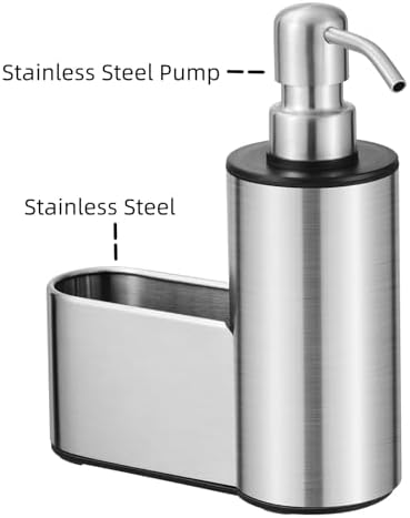 Kitchen Soap Dispenser with Sponge Holder, 12 oz