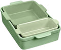 Choice Products 3-Piece Ceramic Casserole Baking Dish Set Sage Green