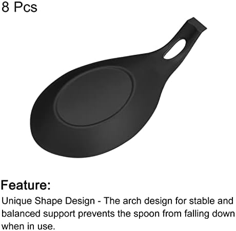 uxcell Silicone Spoon Rest, 7.68" x 3.74" Heat Resistant Kitchen