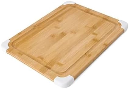 Farberware Nonslip Bamboo Cutting Board with Juice Groove, 11x14 Inch