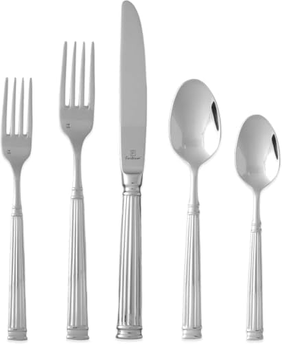 FORTESSA Doria 18/10 Stainless Steel Flatware, 20 Piece Place Setting