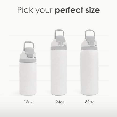 SANDJEST Boo Ghost Stainless Steel Push-Button Water Bottle, 24oz