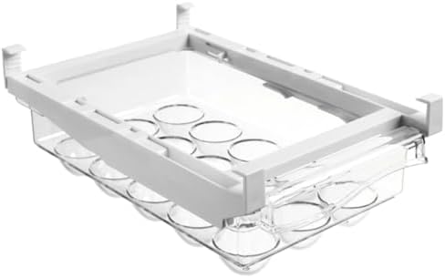 Fridge Egg Organizer Dispenser, 15 Count ABS Plastic Kitchen Storage