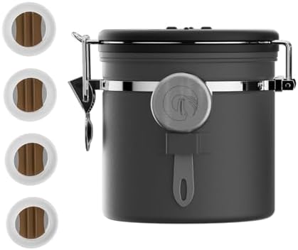 Coffee Gator Coffee Canister, 11oz Airtight Stainless Steel Container