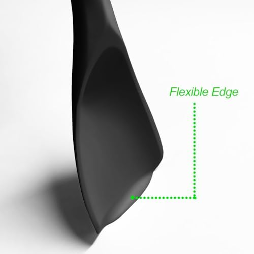 Vovoly Silicone Cooking Spoon Set, 11"+13", Black