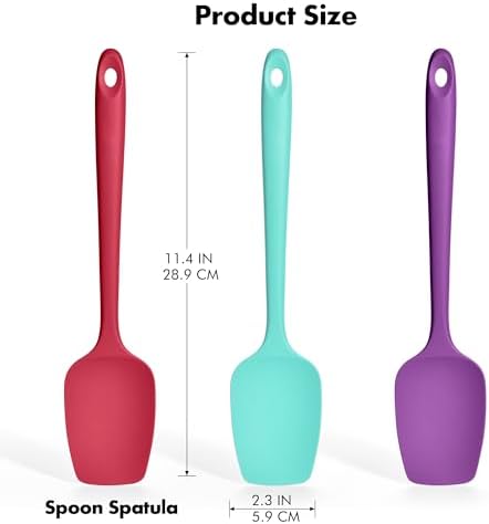 Silicone Spoonula Set, 3-Piece, Multicolor