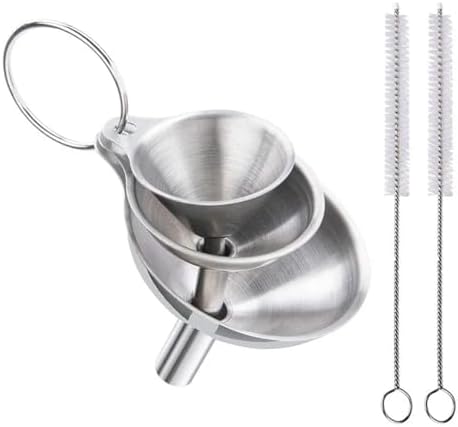 3/5 Pcs Stainless Steel Kitchen Funnels Set Food Grade Metal Funnels