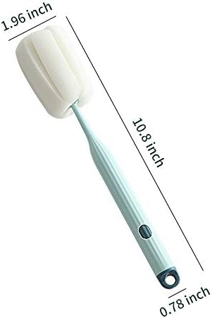 DI QIU REN 2Pcs White Soft Sponge Brushes Clean Bottles Cups &