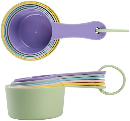 Measuring Cups Set 6, Colorful Plastic Measuring Cup Set, Big Size