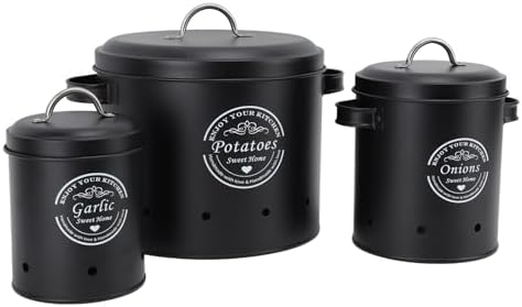 CHICIRIS Potato Storage, 3 Pcs/Set(S-1.33 L, M-2.6 L, L-7.2 L) Potato