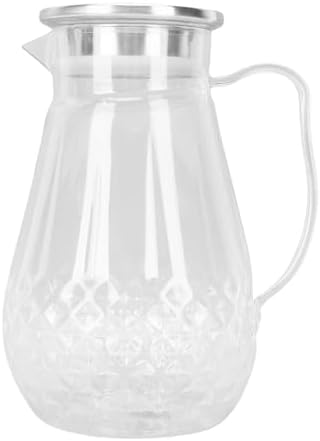 Water Pitcher, 50oz Acrylic Clear Water Jugs with Handle & Lid