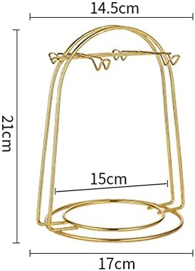 EUBUY Tea Cups Holder, Gold Metal Coffee Cup Tea Cups Rack