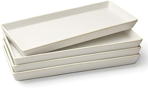 KooK Serving Platters and Trays, Trays for Serving Food, Ceramic