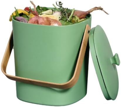 Bamboozle 1 Gallon Countertop Compost Bin, Avocado
