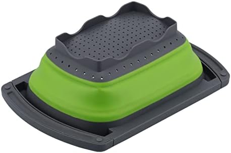 FLEXMAN Collapsible Colander Set, Folding Silicone Drain Basket