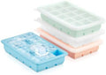 FOHERE Ice Cube Tray, 4-Packs Flexible Silicone Ice Trays for Freezer