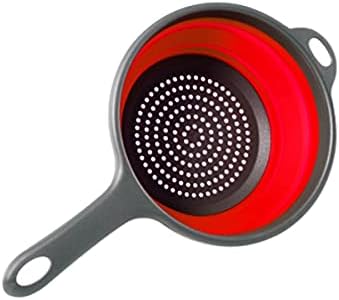 Vctitil Foldable Space-Saving Silicone Colander Strainer Colander Dish
