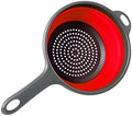 Vctitil Foldable Space-Saving Silicone Colander Strainer Colander Dish