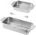 Extendable Over the Sink Colander Strainer Basket, Stainless Steel