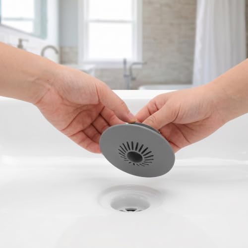 4pcs Anti Clog Drain Cover with Built in Hair Catcher