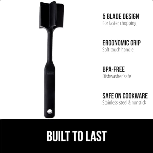 GORILLA GRIP Patented Heat Resistant Meat Chopper, Potato Masher