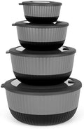 Dora Plastic Mixing Bowls with Lids, 8-Piece Airtight Leak-Proof