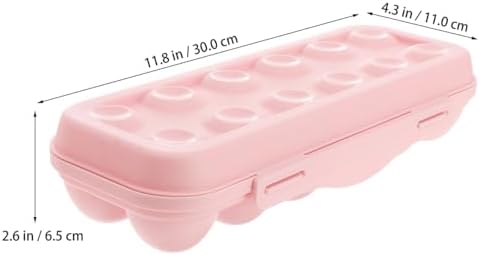 2-Piece 12-Grid Pink Egg Storage Container