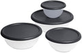8 Piece Covered Bowl Set, Four Lidded Sizes, For Prep, Serve & Store