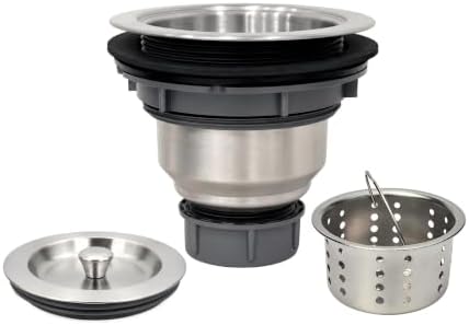 3-1/2-Inch Stainless Steel Kitchen Sink Drain Assembly Kit