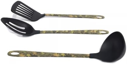 Camouflage Kitchen Utensil 3 PC Set- Turner, Slotted Spoon, Ladle
