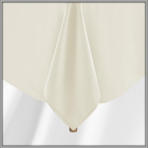 Lann's Linens 90 x 132 Inch Rectangular Tablecloth, Washable Polyester