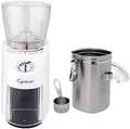 Capresso Infinity Plus Conical Burr Grinder Bundle, White