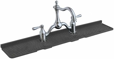 2 Hole Kitchen Sink Splash Guard (22 INCH) Wide-Modern Faucet Mat for