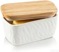KOOV Porcelain Large Butter Dish with Lid, Airtight Butter Container