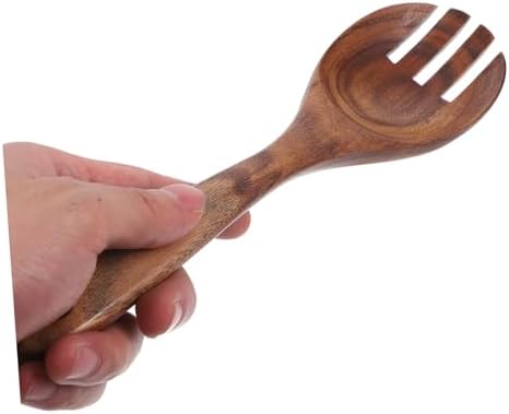 Acacia Wood Salad Servers Spork 10.4 Inch Wooden Serving Utensil for