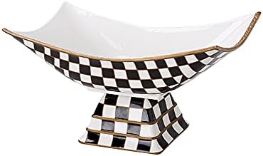 Porlien Checker Fruit Bowl with Stand