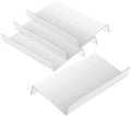 Lurrose Expandable Spice Rack Organizer 4pcs Acrylic Drawer Insert