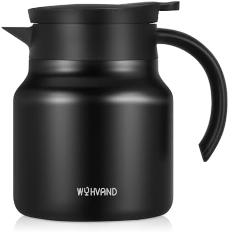 Small Insulated Coffee Carafe, 27 oz, Keeps Hot for 12H, Black