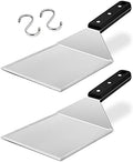 HaSteeL Metal Spatula Set, Large Griddle Spatula Tools for Flat Top