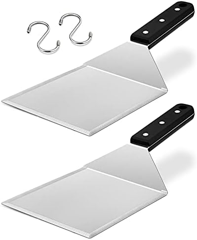 HaSteeL Metal Spatula Set, Large Griddle Spatula Tools for Flat Top