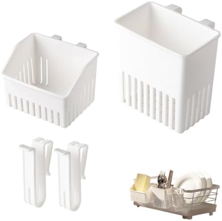 Utensil Drying Rack 3 Pcs Silverware Drying Basket White