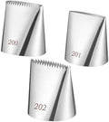 Extra Large Piping Tips, 3 PCS Big Piping Tips Stainless Steel Half