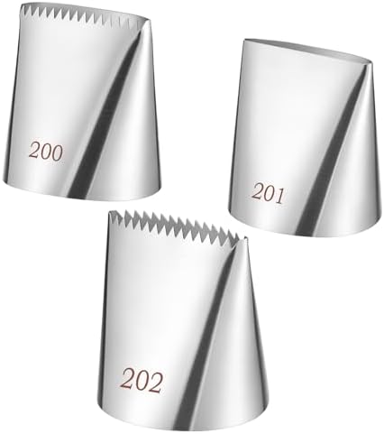 Extra Large Piping Tips, 3 PCS Big Piping Tips Stainless Steel Half