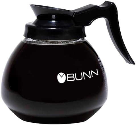 BUNN 42400.0103 12 Cup Commercial Glass Decanter with Black Handle