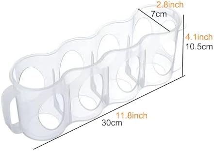 4 Pack Clear Can Organizer Rack For Refrigerator, Stackable Beverage