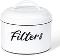 Webake Coffee Filter Holder, Farmhouse White Coffee Filter Storage
