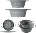 Silicone Collapsible Colander Set, 2PCS, GGCLOUD 8.4 inch Food