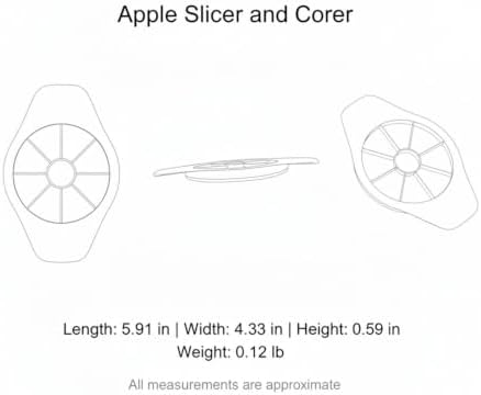 Apple Slicer and Corer, Stainless Steel One-Press Tool for Uniform