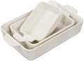 Kook Ceramic Bakeware Set, Rectangular Baking Dishes, For Casseroles