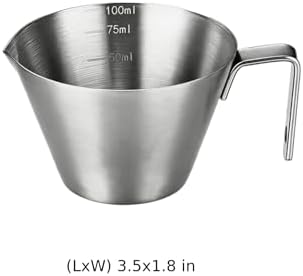 Stainless Steel Shot Cup Set, 2 Pcs Metal Measuring Cup with Scale